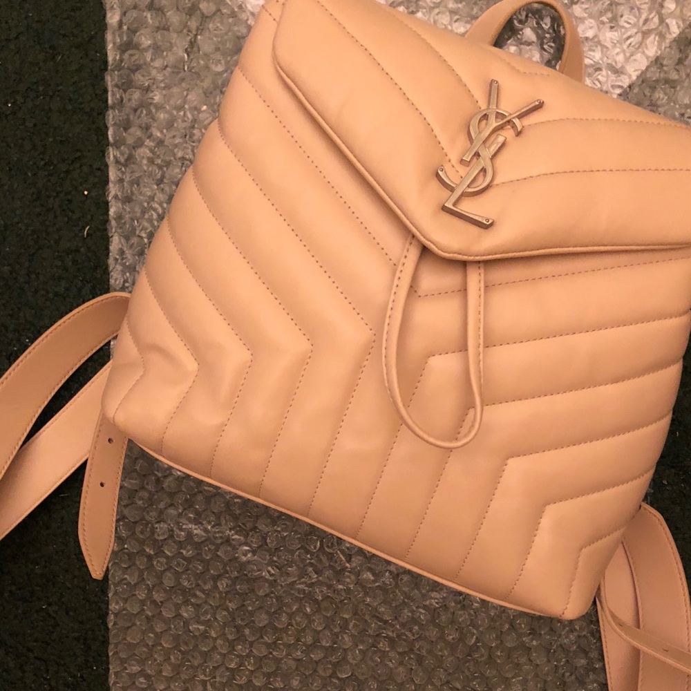 Ysl chevron tan backpack